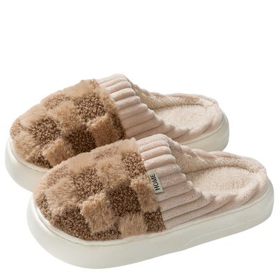 Alex | Unisex Cozy Slippers Checkered Design 3