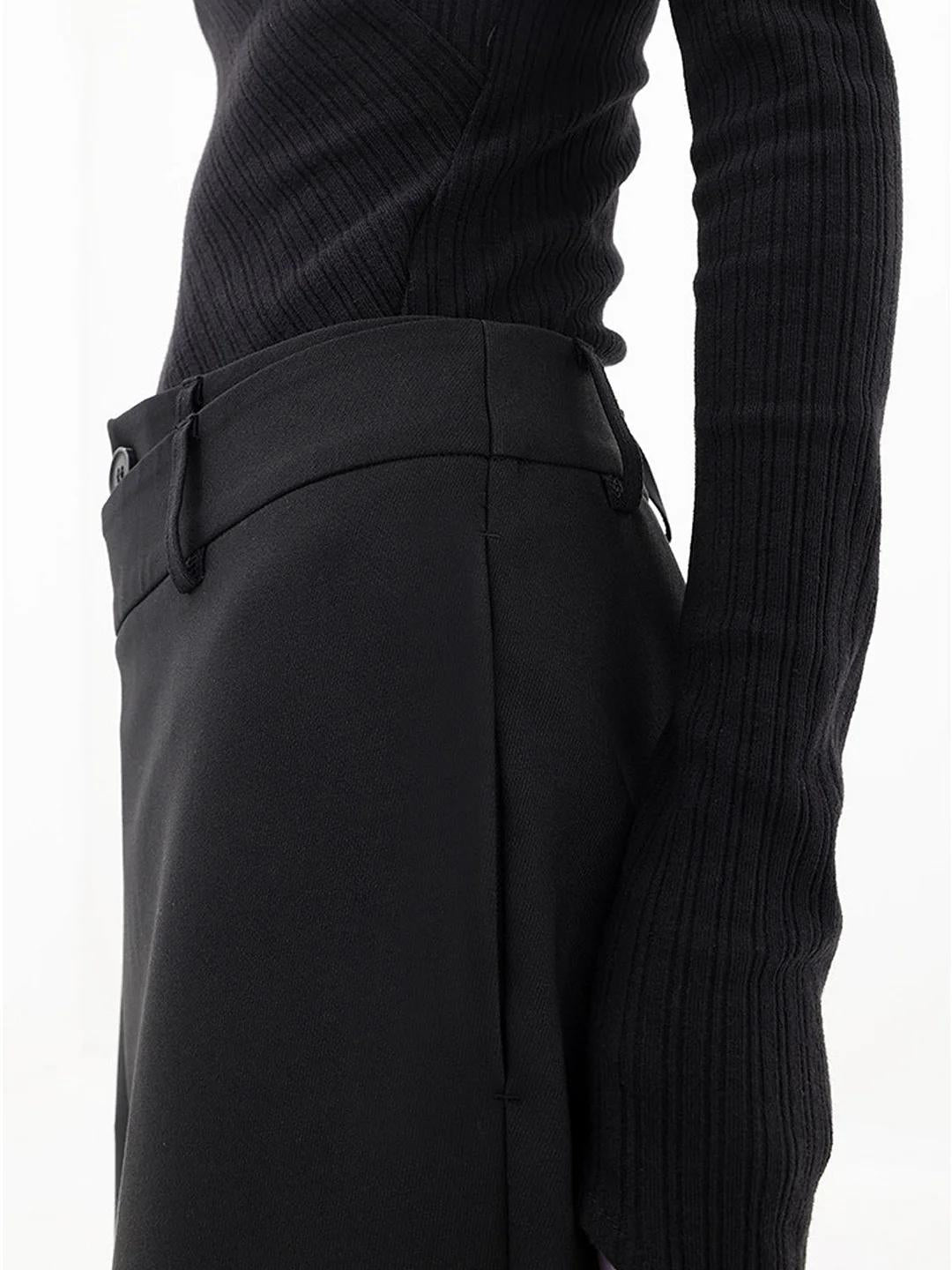 Ariana | Women's Baggy Trousers With Asymmetrical Waist Design 4
