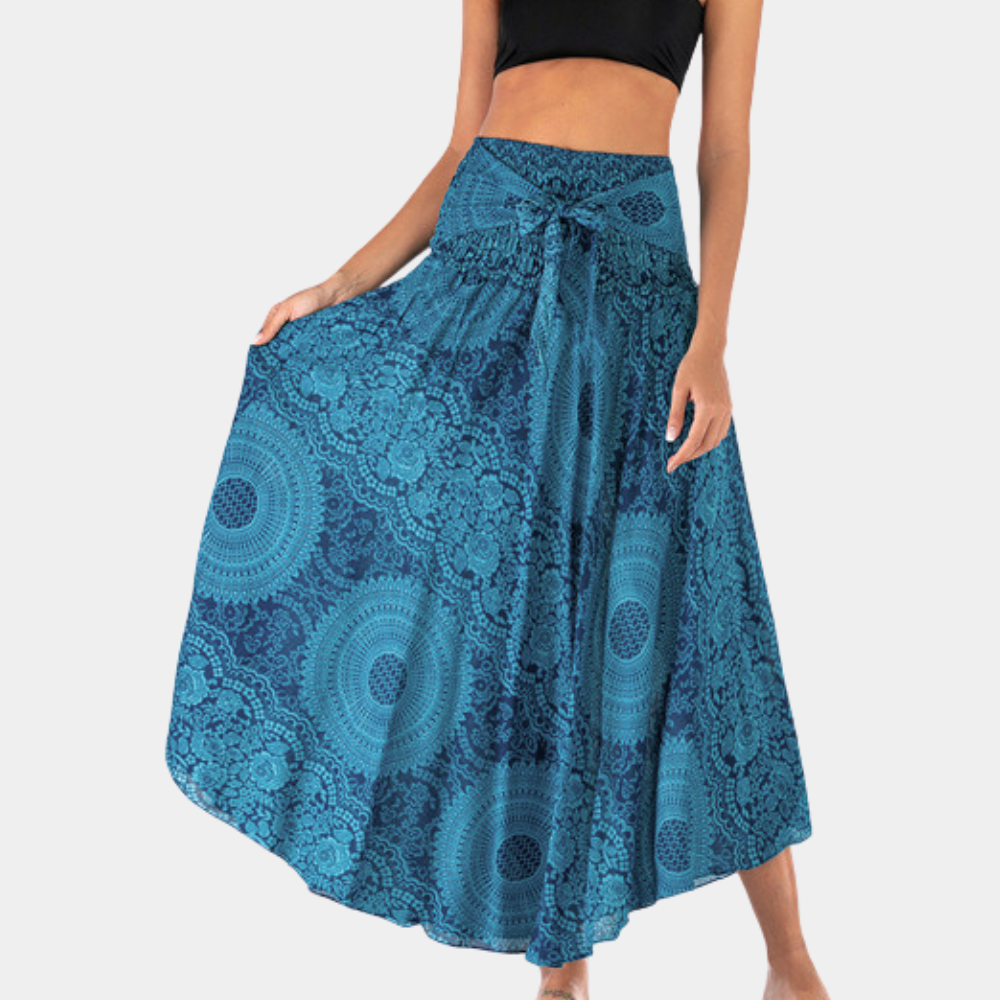 Women's Maxi Skirt Bohemian Floral Print Lightweight-2