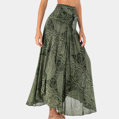 Variant image for Women's Maxi Skirt Bohemian Floral Print Lightweight-11