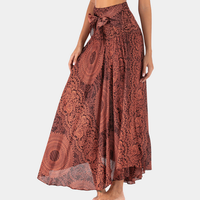 Women's Maxi Skirt Bohemian Floral Print Lightweight-1
