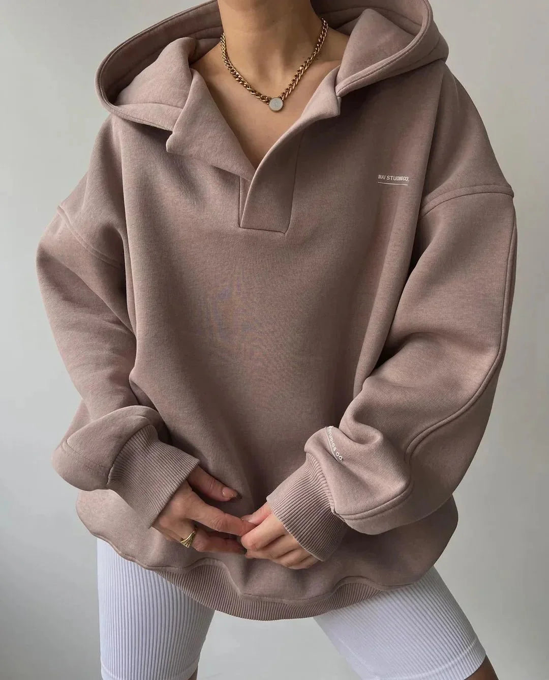 Candice | Women's Oversized Hoodie With Notch Neck 2