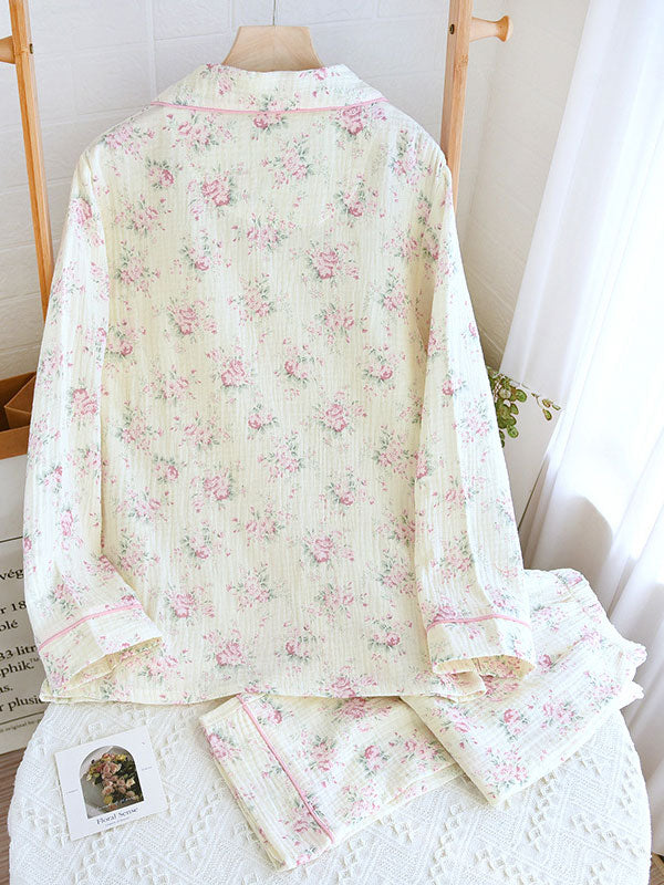 Carla | Women's Pyjama Set Floral Print Cotton 1