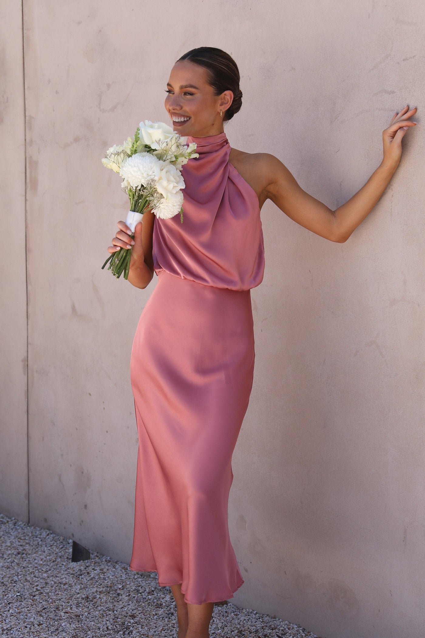 Catherine | Satin Two-Piece Maxi Skirt and Top