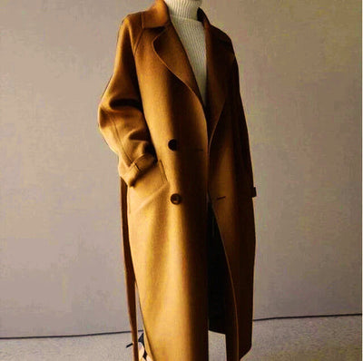 Darcy | Women's Long Wool Blend Trench Coat 6