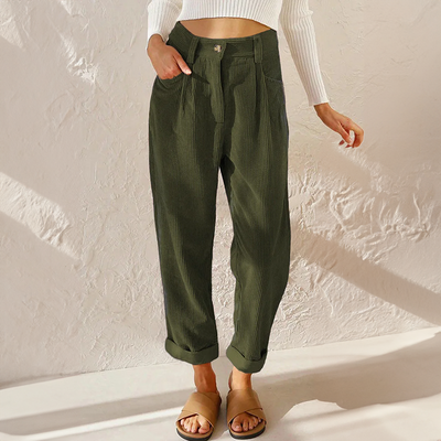 Elise | Women's Casual Corduroy Pants With Elastic Waistband 5