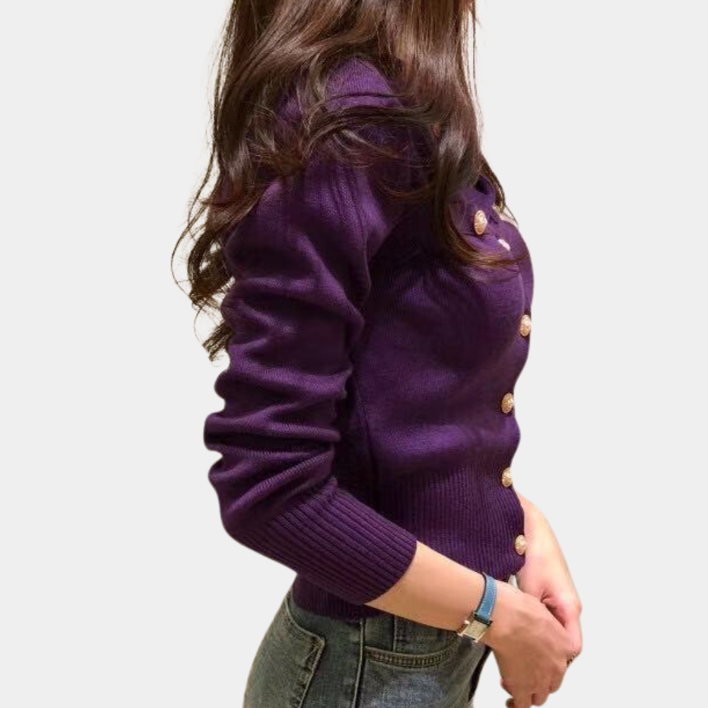 Eloise | Women's Long Cardigan with Button Placket 3