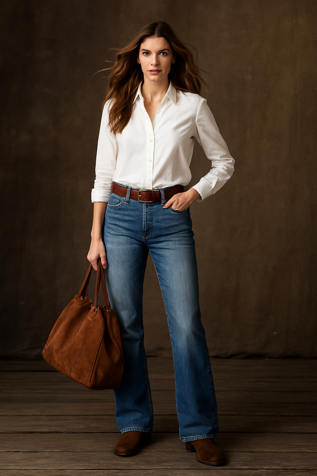 Evelyn | Women's Retro Wide-Leg Jeans 1