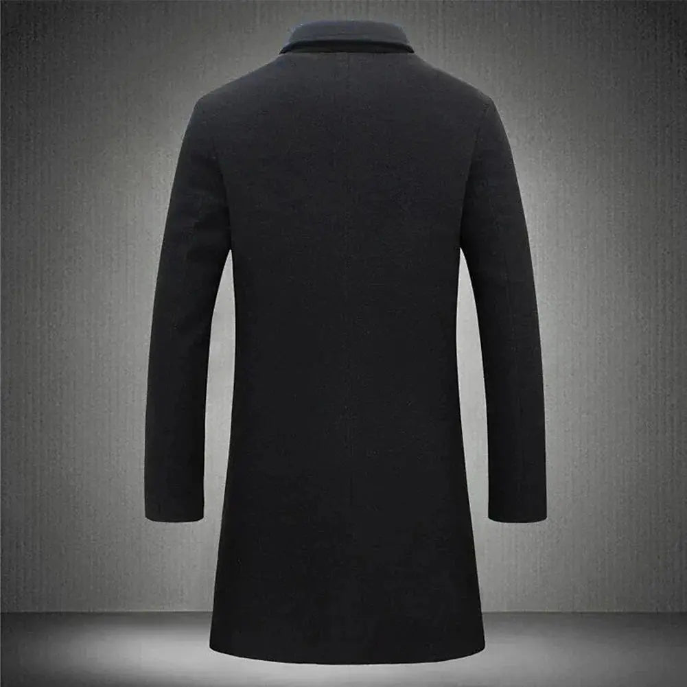 Henry | Men’s Overcoat With Button Closure Mid-Thigh Length 2