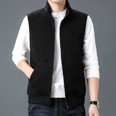 Henry | Men’s Zip Vest With Raised Grid Texture 5
