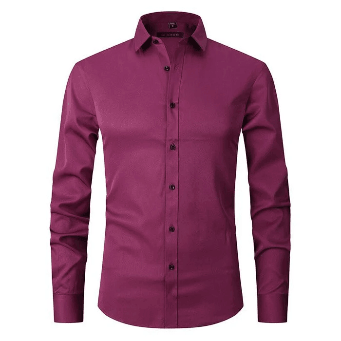 James | Men’s Dress Shirt With Button Front Structured Collar 11