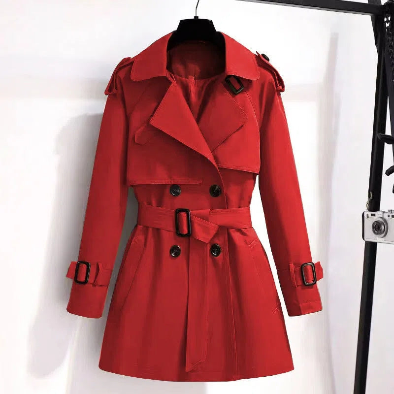 Katherine | Women's Double-Breasted Slim Trench Coat with Adjustable Waist 3