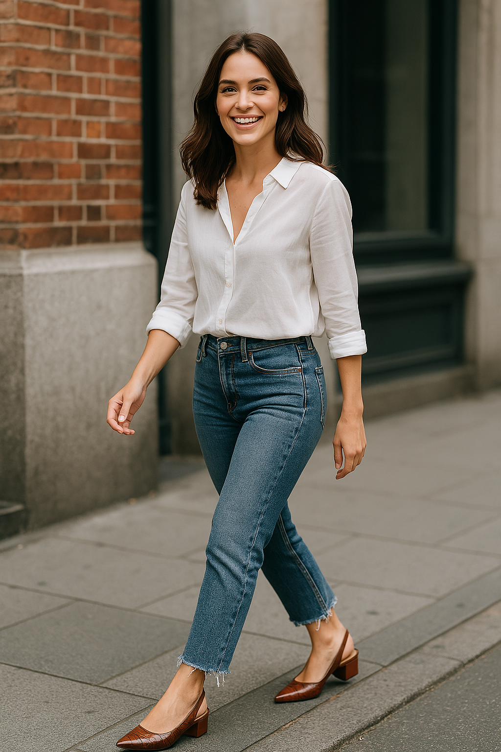 Lara | Slingback Heels Croco-Look 2