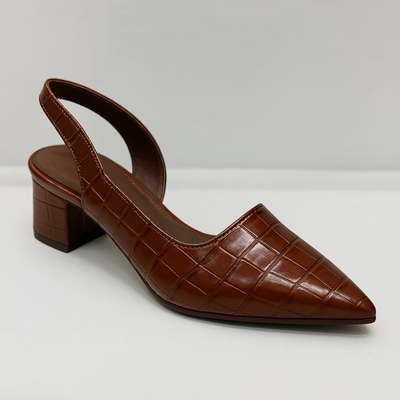 Lara | Slingback Heels Croco-Look 8