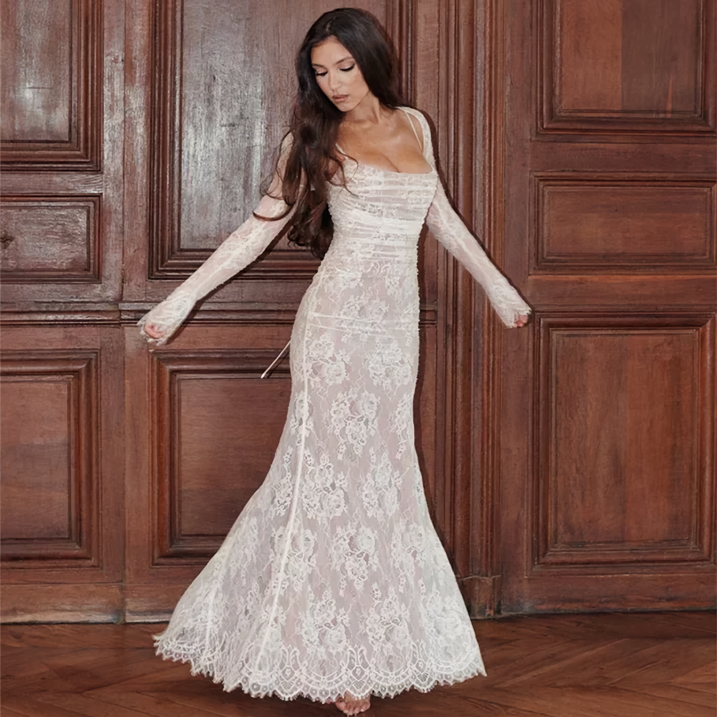 Lena | Maxi Dress With Lace Details 0