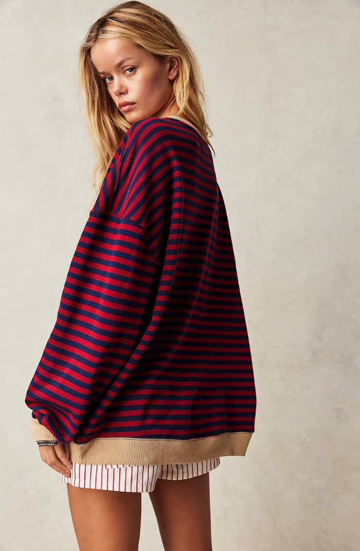 Lena | Women's Oversized Striped Sweater 7