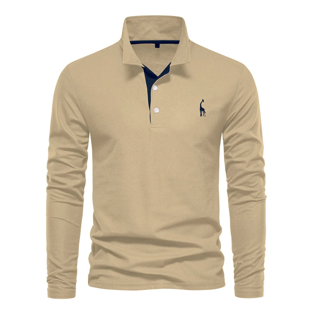 Liam | Long Sleeve Polo Shirt With Buttons 5