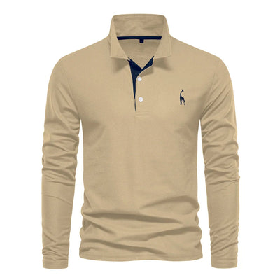 Liam | Long Sleeve Polo Shirt With Buttons 5
