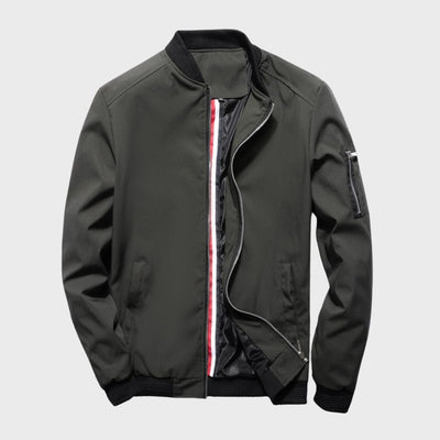 Liam | Men’s Bomber Jacket With Zipper Ribbed Cuffs 3