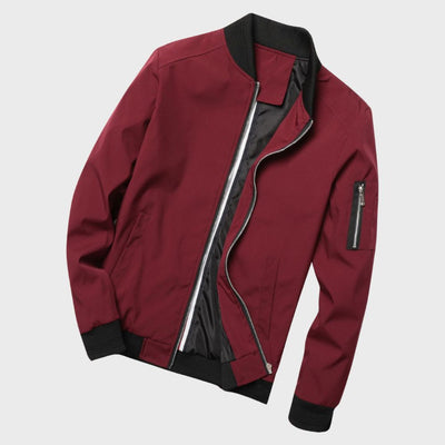 Liam | Men’s Bomber Jacket With Zipper Ribbed Cuffs 5
