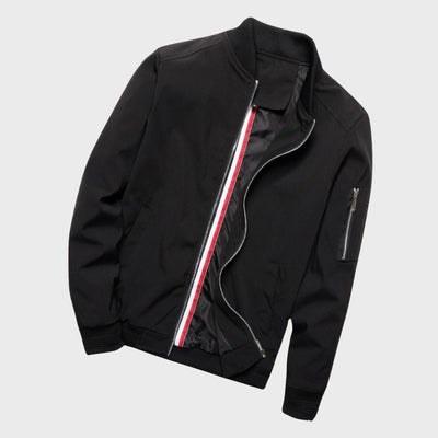 Liam | Men’s Bomber Jacket With Zipper Ribbed Cuffs 7
