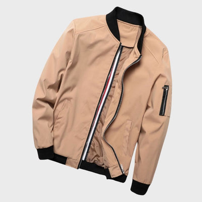 Liam | Men’s Bomber Jacket With Zipper Ribbed Cuffs 8