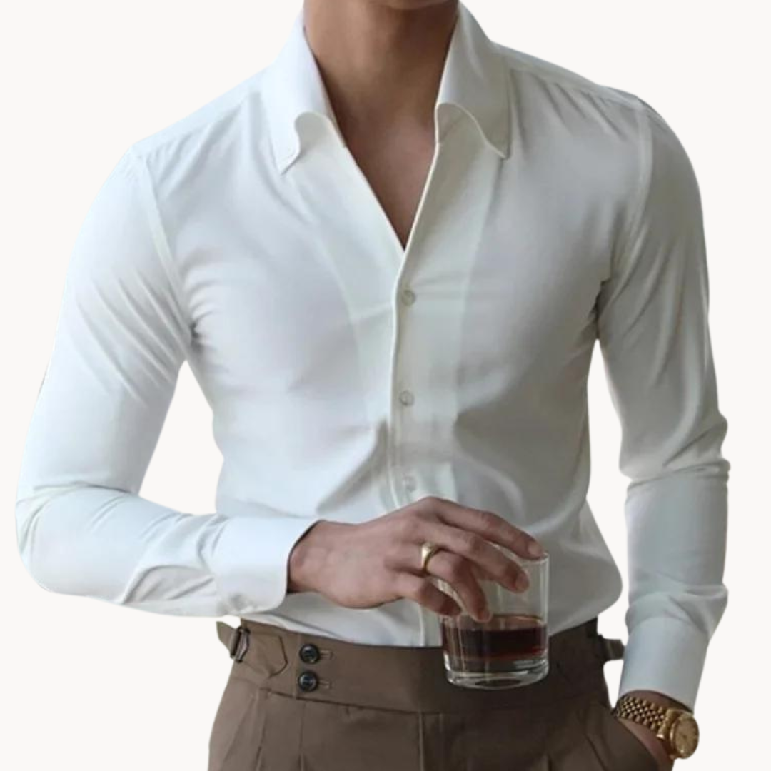 Liam | Men’s Button Front Shirt Soft Texture 2