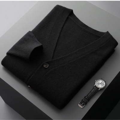 Liam | Men’s Cardigan Open-Front Soft Texture 14