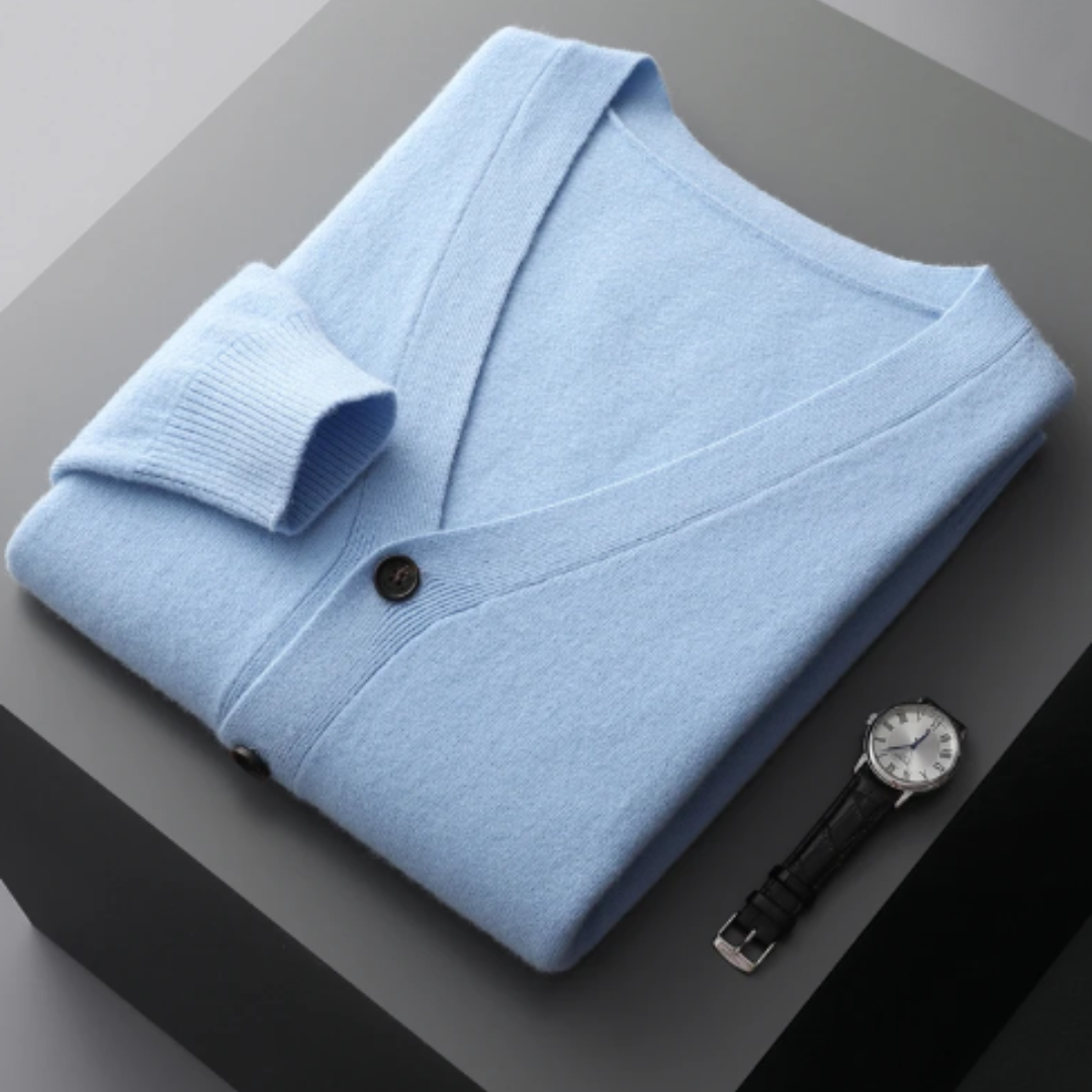 Liam | Men’s Cardigan Open-Front Soft Texture 5