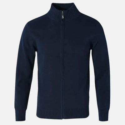 Liam | Men’s Cardigan With Full Zipper Ribbed Texture 0