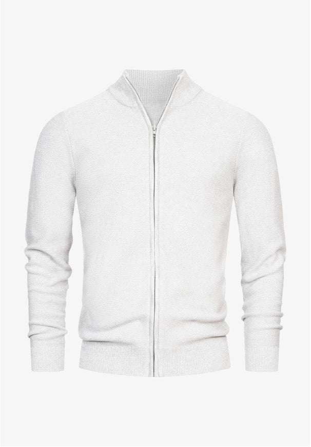 Liam | Men’s Full Zip Sweater Soft Texture 1