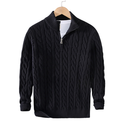 Liam | Men’s Half Zip Sweater High Collar 1