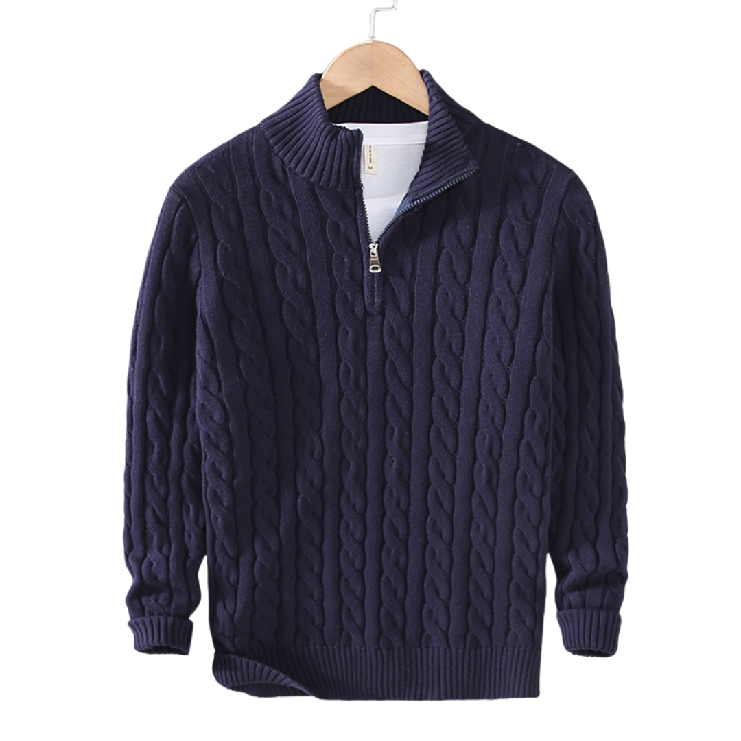 Liam | Men’s Half Zip Sweater High Collar 3