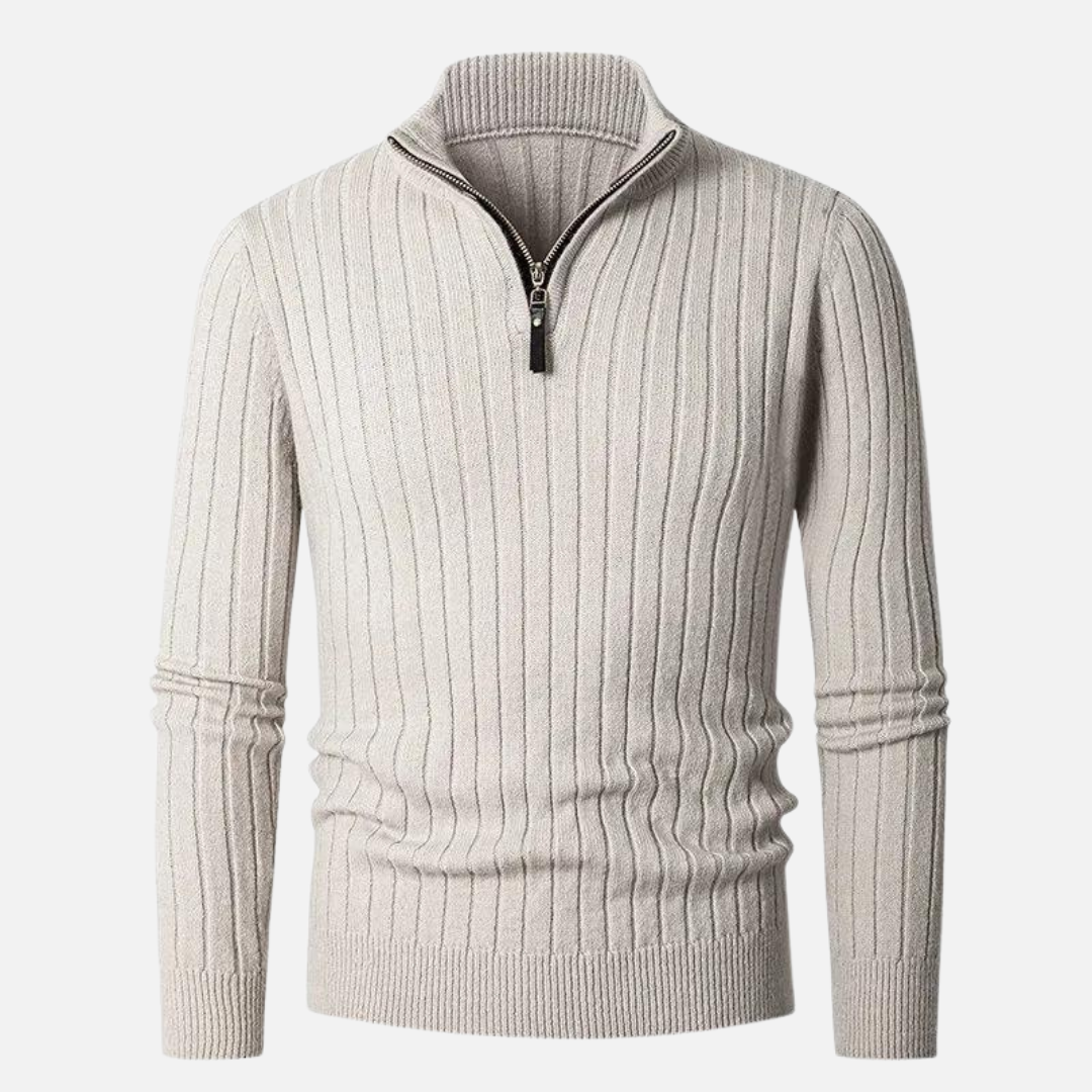 Liam | Men’s Half Zip Sweater With High Collar 1