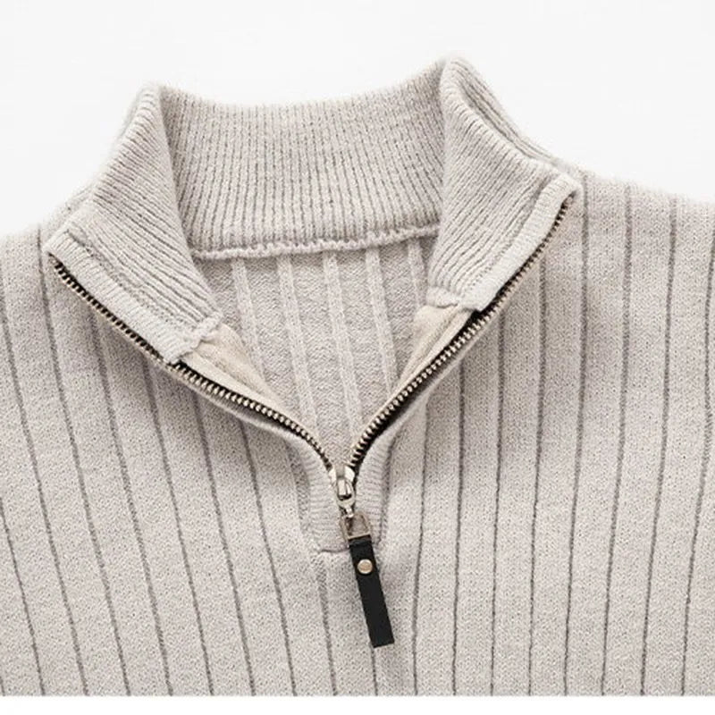Liam | Men’s Half Zip Sweater With High Collar 2