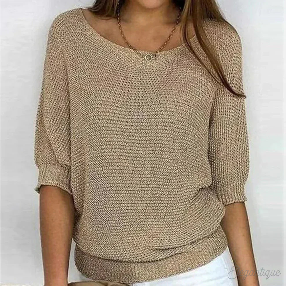 Louisa | Women's Jumper With Elegant Knitted Pattern 0