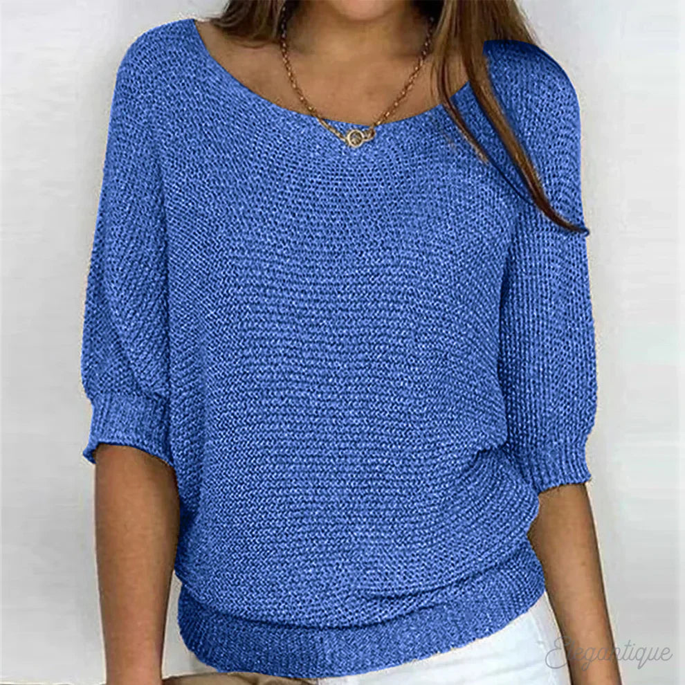 Louisa | Women's Jumper With Elegant Knitted Pattern 3