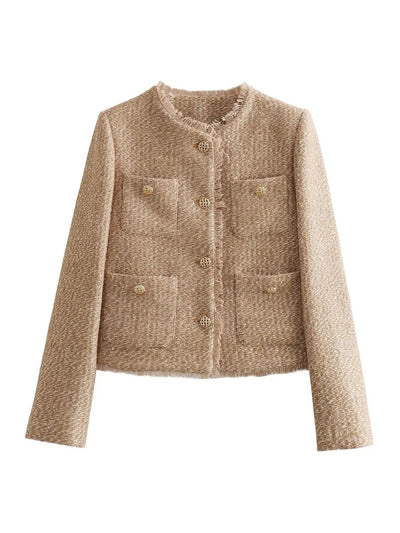 Luna | Tweed Jacket with Button Closure and Tailored Fit 3