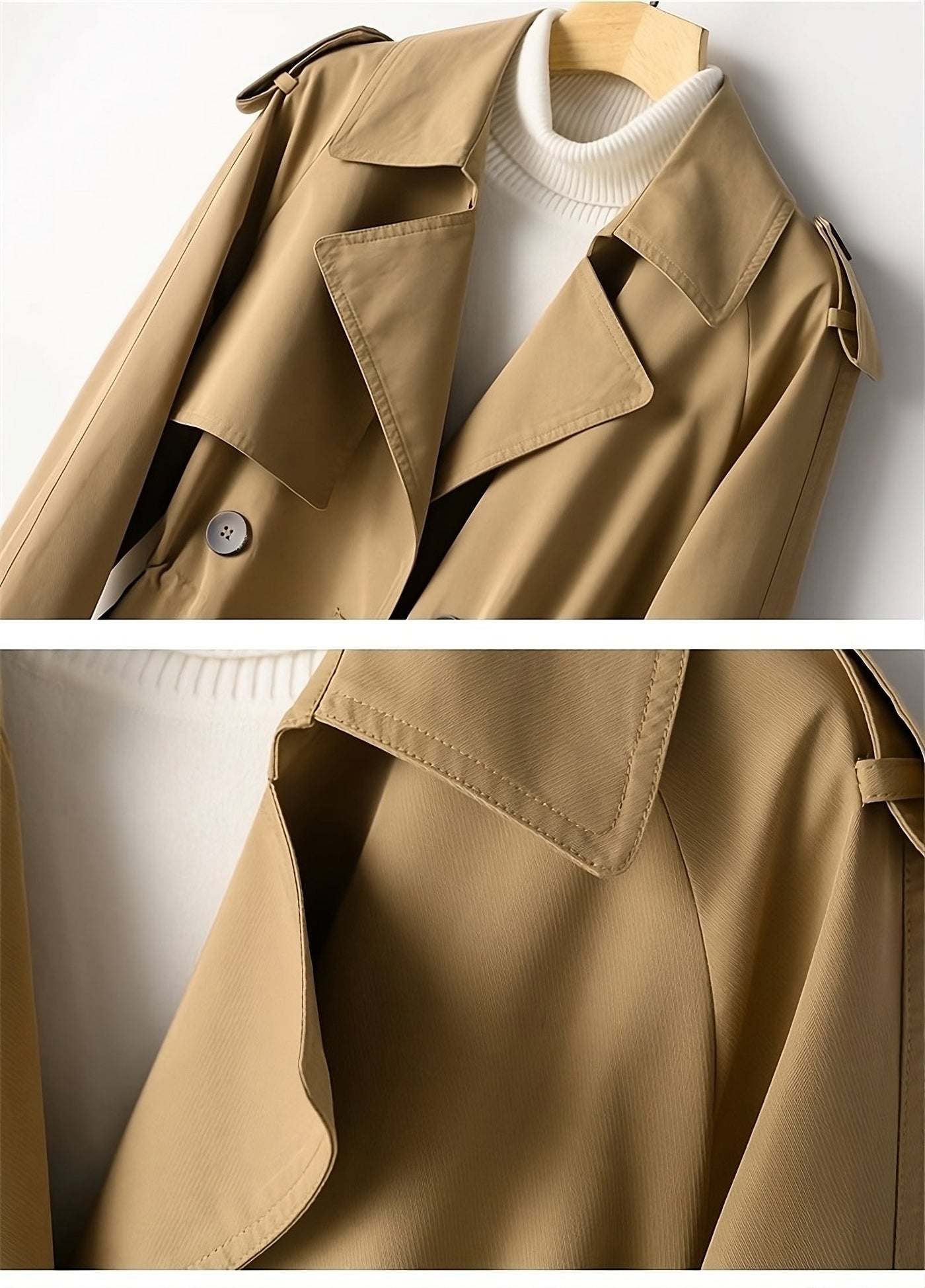 Matilda | Women's Long Trench Coat in Autumn Tones 3