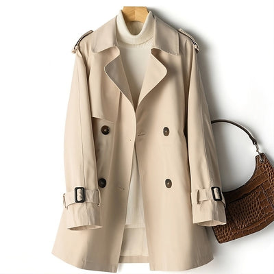 Matilda | Women's Long Trench Coat in Autumn Tones 6