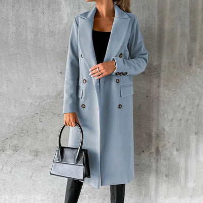 Mia | Women's Trench Coat Knee-Length Black Beige Navy 0