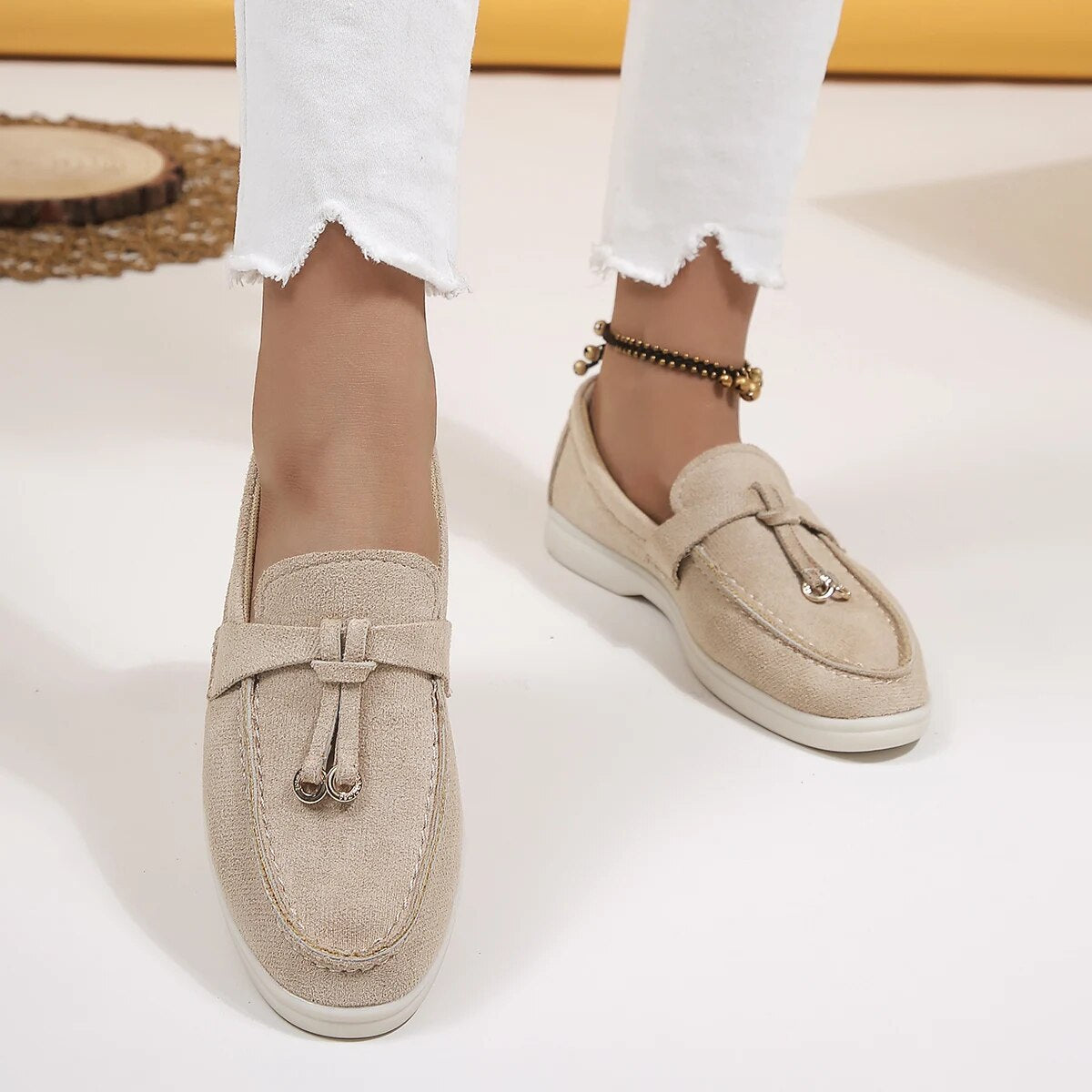 Mira | Women's Luxe Loafers Suede Look 6