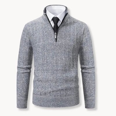 Oliver | Men’s Quarter-Zip Sweater With Ribbed Collar 3