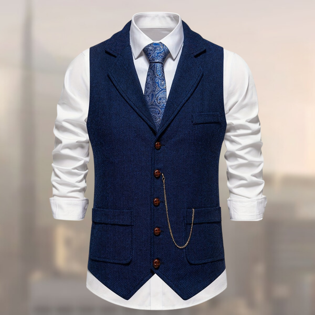 Oliver | Men’s Waistcoat With Button Closure 1