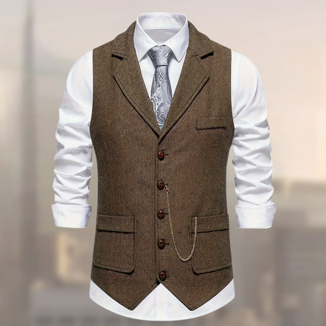 Oliver | Men’s Waistcoat With Button Closure 5