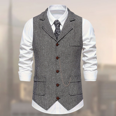 Oliver | Men’s Waistcoat With Button Closure 8