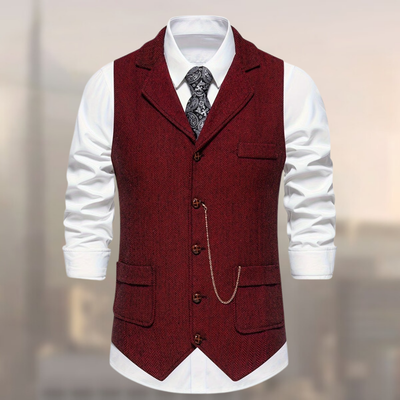 Oliver | Men’s Waistcoat With Button Closure 9