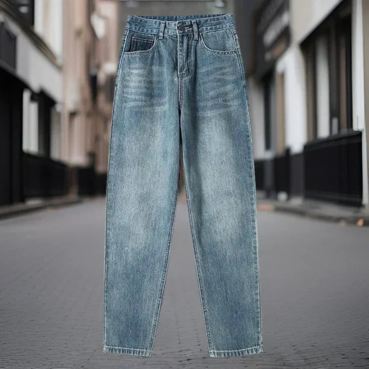 Olivia | High-Waisted Straight-Leg Jeans in Blue 3