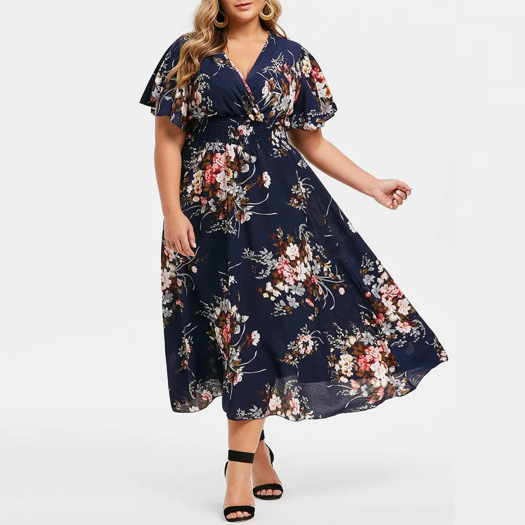 Olivia | Plus Size Floral Chiffon Dress 3
