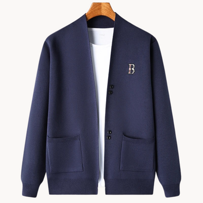 Olivia | Women's Cardigan With Ribbed Shoulders 2